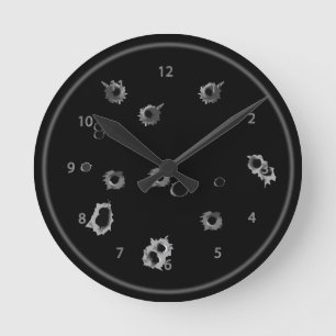 Döda de Time skotthållhålen som väggen tar tid Rund Klocka