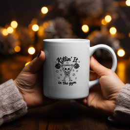 Döda det på gymmet Skelett Fitness Design Kaffemugg