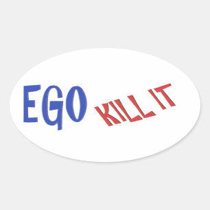 DÖDA diagrammen för EGOvishettext Ovalt Klistermärke