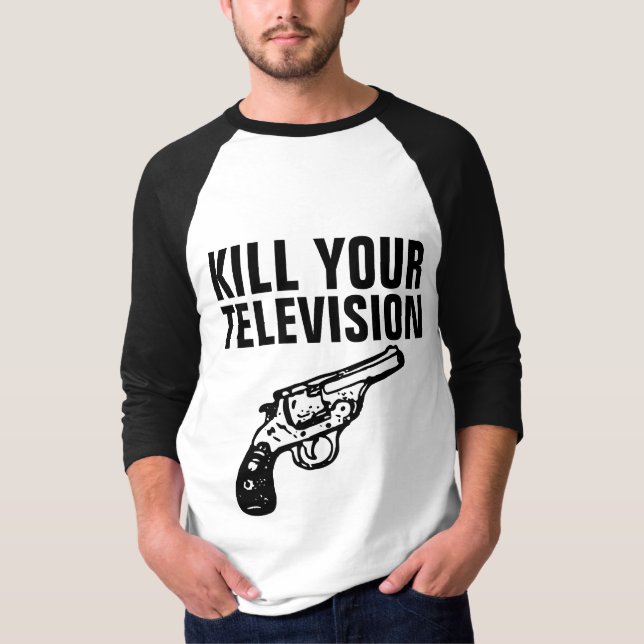 DÖDA DIN TELEVISION Anti-TV T-Shirts (Framsida)