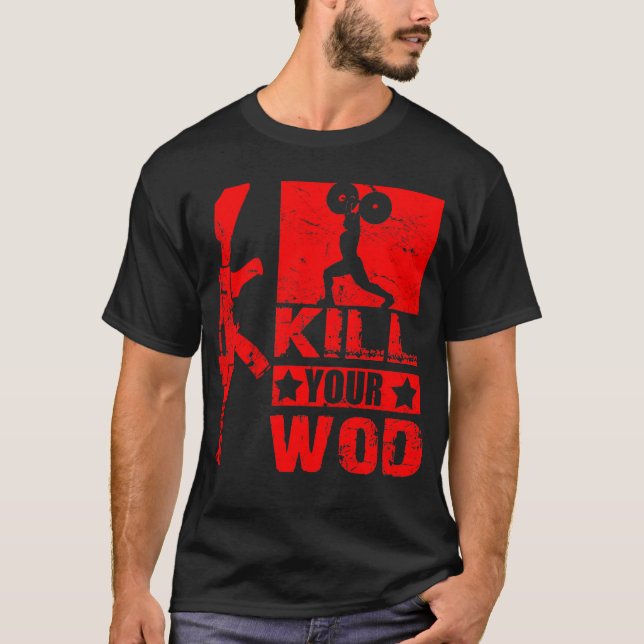 Döda din WOD - manar den AK47 T-tröja T Shirt (Framsida)