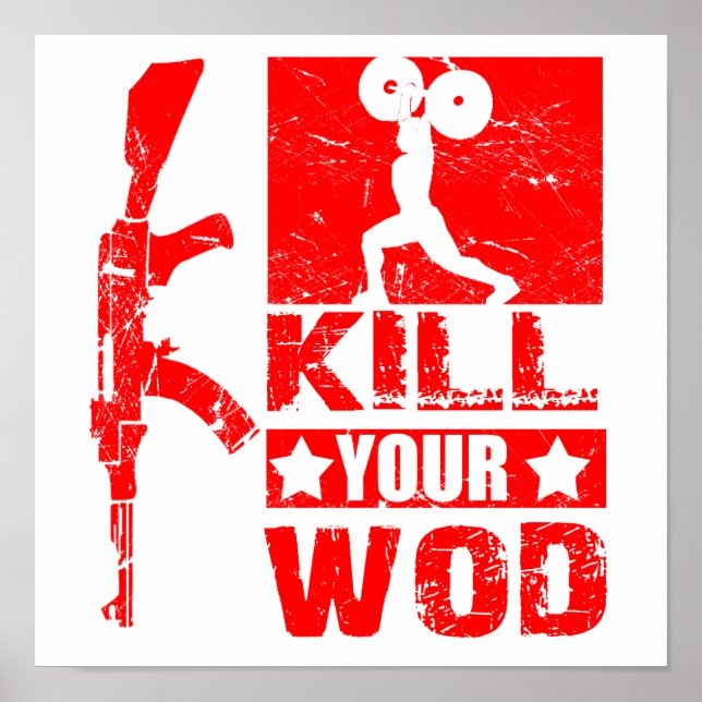 Döda ditt WOD-Poster - AK47 "Elite Fitness" Poster (Framsidan)