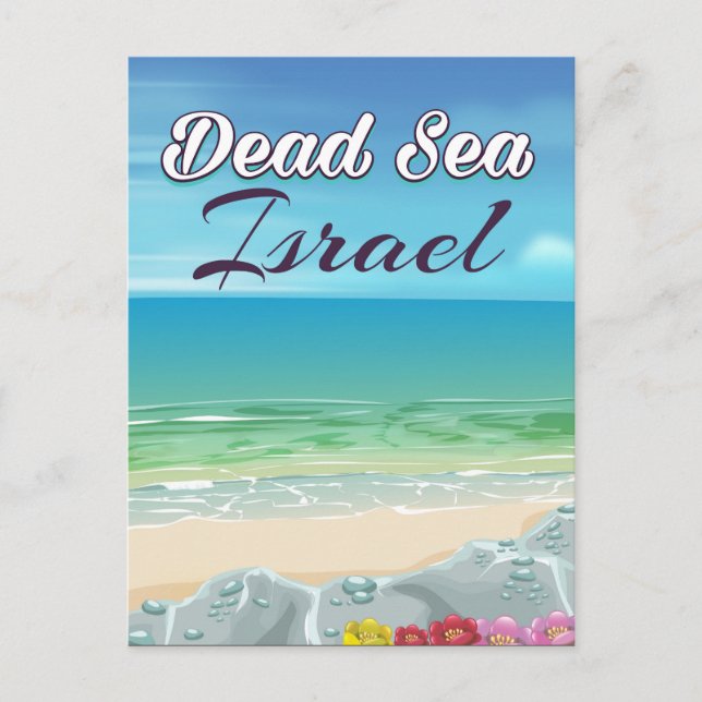 Döda havet Israel reseinformation affisch Vykort (Framsida)