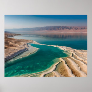 Döda havet landskap Israel Poster