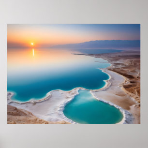 Döda havet landskap Israel Poster