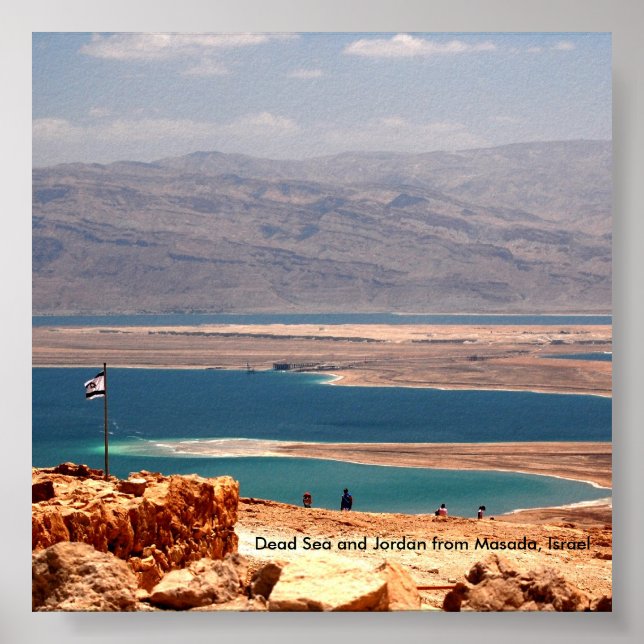 Döda havet och Jordanien från Masada, ... Poster (Framsidan)