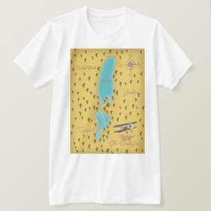Döda havets vintage karta t shirt