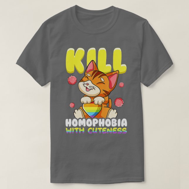 Döda Homofobi med jämlikhet i fråga om vänskapligh T Shirt (Design framsida)