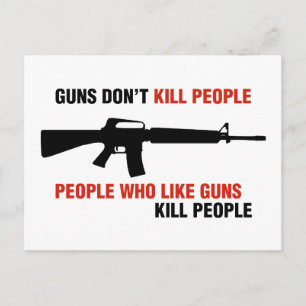 Döda inte People Anti Gun Slogan Vykort