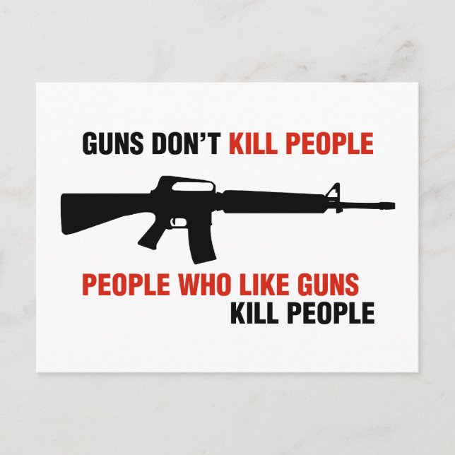 Döda inte People Anti Gun Slogan Vykort (Framsida)
