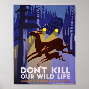Döda inte Vilda djur Poster
