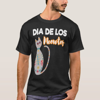 Döda Kattens Dag Dia De Los Meowtos Katt T Shirt