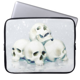 Döda kranier i snön laptop fodral