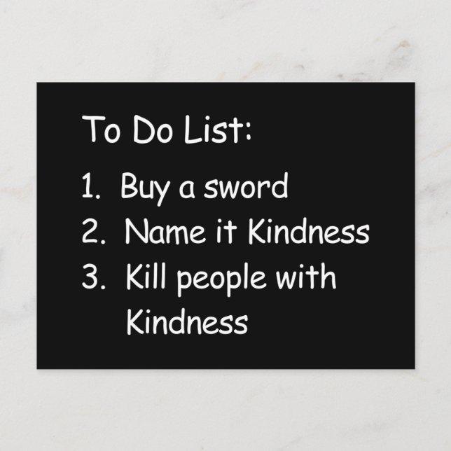 Döda med känselbortfall vykort (Framsida)