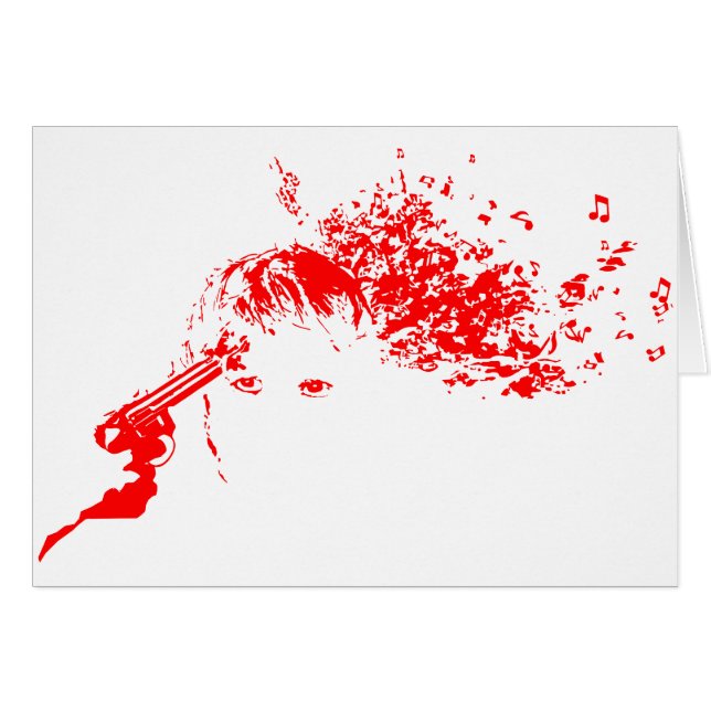 döda mig mjukt hälsningskort (Framsidan Horizontal)