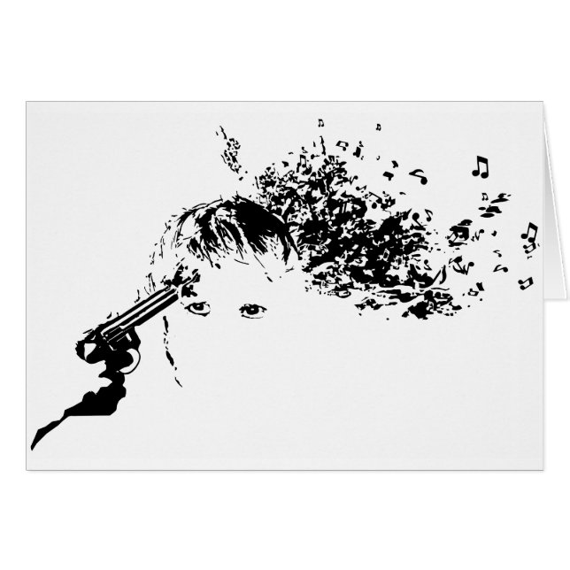 döda mig mjukt hälsningskort (Framsidan Horizontal)