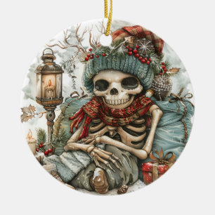 Döda Mysiga - Winter Skeleton Vibes" Julgransprydnad Keramik