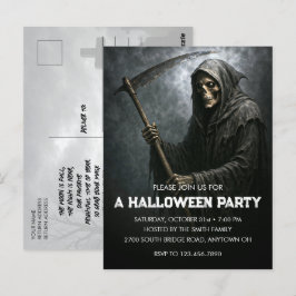Döda Skörden Halloweenfest Inbjudan Postkort