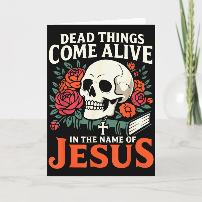 Döda Ting Blir Levande Namn Jesus Kristna Hal Kort (Framsida)