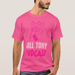 Döda Tony Podcast Rosa Maneki Neko Lucky Cat T Shirt
