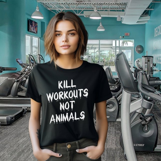 Döda-workouts inte vänner, Fitness Vegan Activism T Shirt (Skapare uppladdad)
