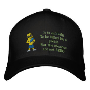 Dödad av en pickle Embroiderad Hat. Broderad Keps