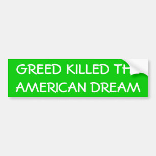 "Dödade girighet bildekalet för amerikanska Bildekal