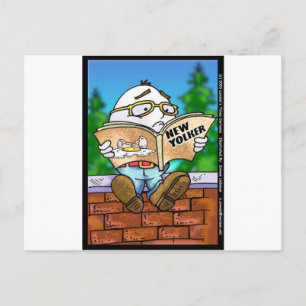 Dödade New Yorkern Humpty Dumpty? Tecknade present Vykort