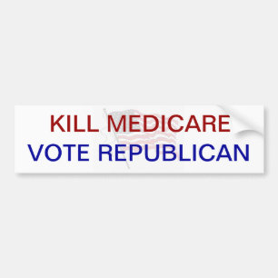 Dödan Medicare RÖSTAR REPUBLIKANEN Bildekal
