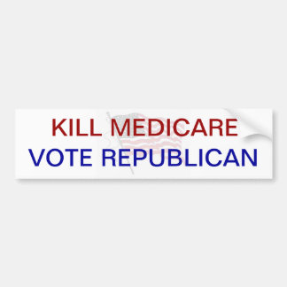 Dödan Medicare RÖSTAR REPUBLIKANEN Bildekal
