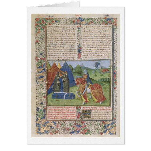 Dödande herr Agravain (vellu för Ms 115 f.425v Hälsningskort (Framsidan)