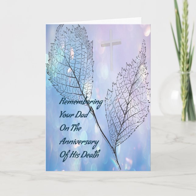 Dödårsdagkort för pappa kort (Framsida)