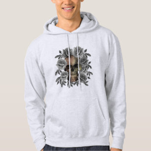 DODBLOMSTERbukett SVART OCH VIT Hoodie