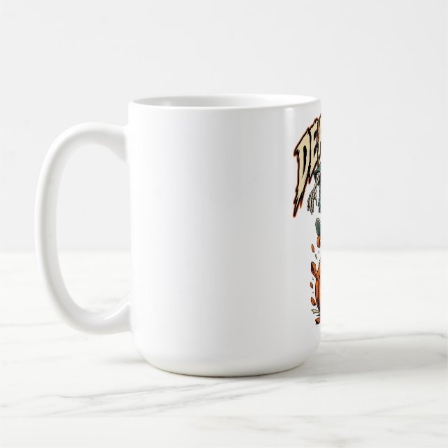 Dödcoola Skateboardåkande Skelett Kaffemugg (Vänster)