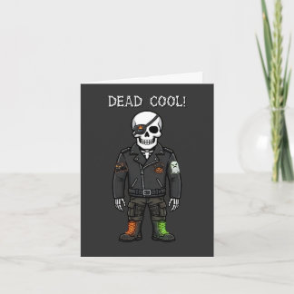 Dödcoola skelettmotorcyklisten | Halloween Helgkort