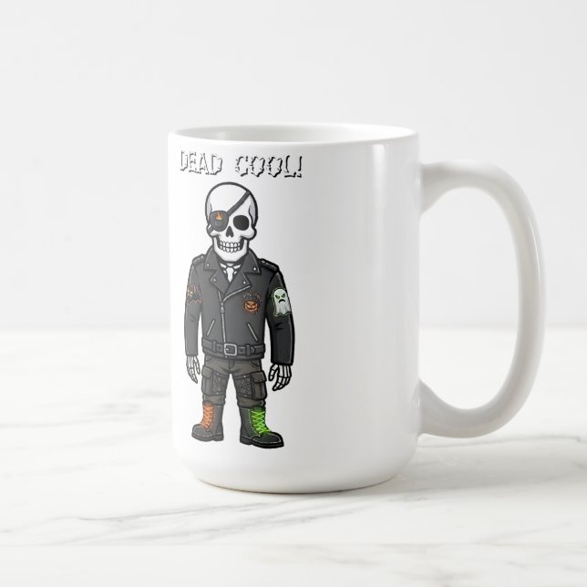 Dödcoola skelettmotorcyklisten | Halloween Kaffemugg (Höger)