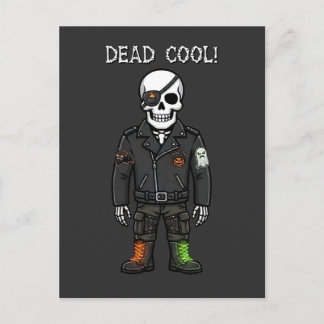 Dödcoola skelettmotorcyklisten | Halloween Vykort