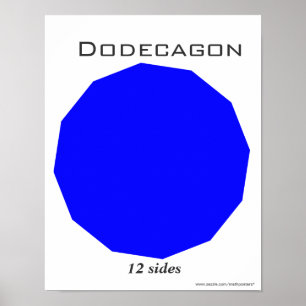 Dodecagon Poster polygon