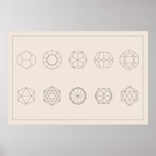 Dodecahedorn och Icosahedron-prognoserna Poster