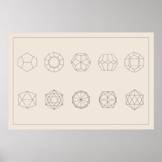 Dodecahedorn och Icosahedron-prognoserna Poster (Framsidan)