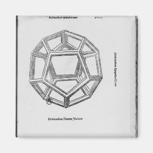 Dodecahedron från 'De Divina Proportione' Magnet