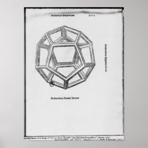 Dodecahedron, från "De Divina Proportione" Poster