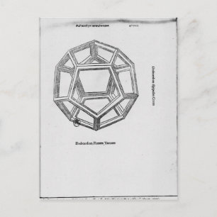 Dodecahedron, från "De Divina Proportione" Vykort