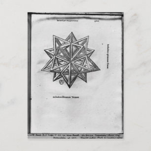 Dodecahedron, från "De Divina Proportione" Vykort