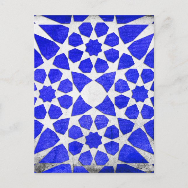 Dodekagon & Octagon Geometric Turkiska plattan Mön Vykort (Framsida)