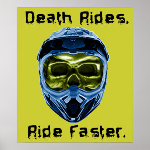 Döden åker dirt bike Motocross Affisch