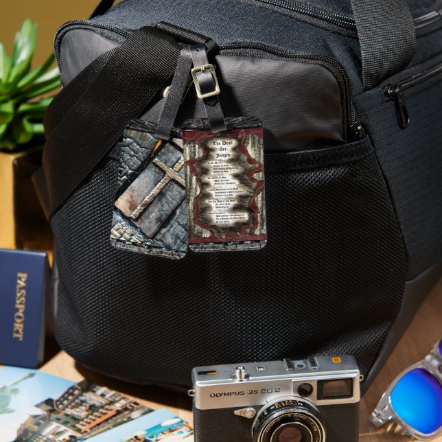 Döden är dömd bagagebricka (Fram & Baksida)