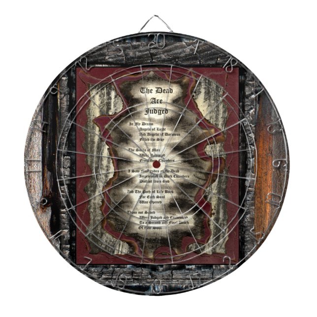 Döden är dömd darttavla (Framsidan)