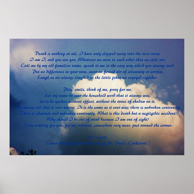 Döden är ingenting... poster (Framsidan)