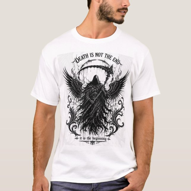 Döden är inte slutet gotisk grim reaper t shirt (Framsida)